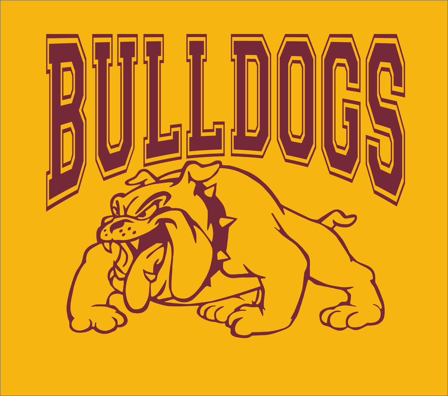 One color Bulldog shirt