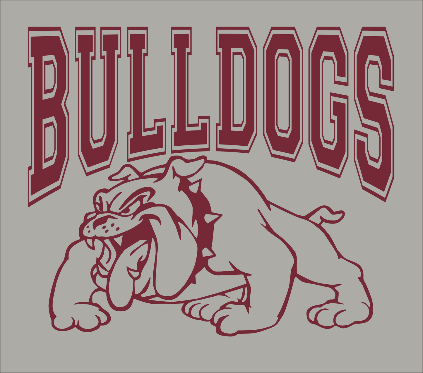 One color Bulldog shirt